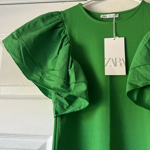 NEW zara puff sleeve dress - Picture 3 of 4